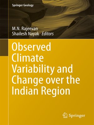 cover image of Observed Climate Variability and Change over the Indian Region